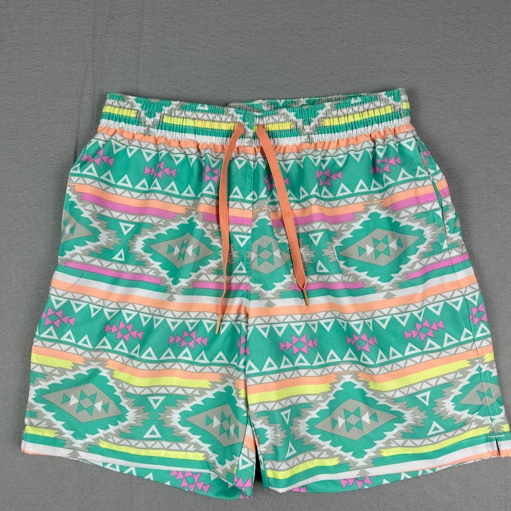 Chubbies Shorts Mens M swim trunks Aztec Drawstring mesh Lined The En Fuegos 7"